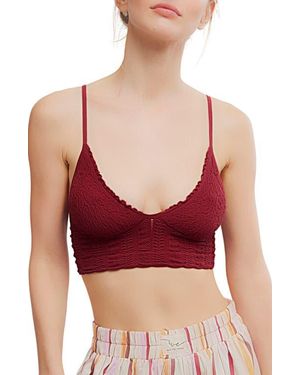 Free People Heirloom Seamless Bralette - Red