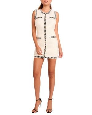 Endless Rose Border Stripe Cotton Blend Mini Sweater Dress - Multicolor