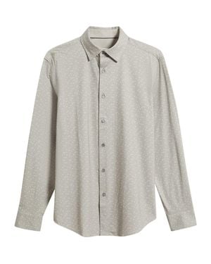 Bugatchi Jimmy Ooohcotton Geo Print Button-Up Shirt - Gray