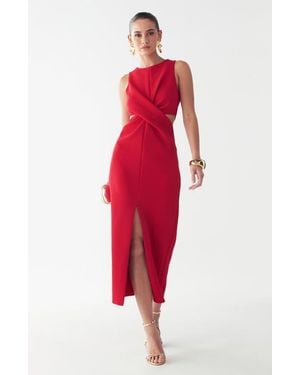 BWLDR Newark Midi Dress - Red