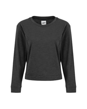 Lezat Tegan Organic Cotton Long Sleeve Pullover - Black
