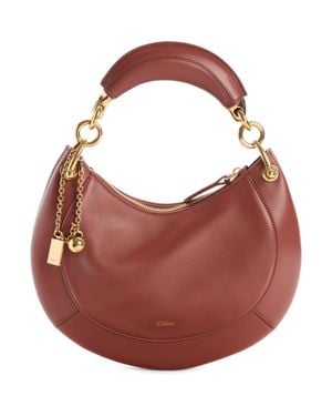 Chloé Banana Leather Hobo Bag - Red