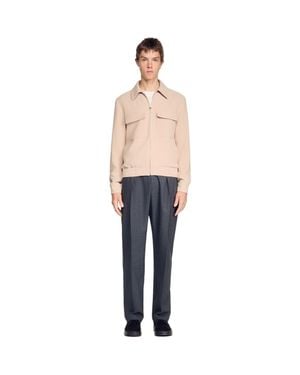 Sandro Waffle-Effect Zip-Up Jacket - Multicolor