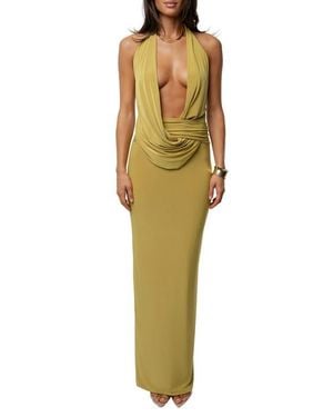 JLUXLABEL Celestina Draped Maxi Dress in Red | Lyst