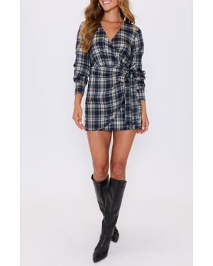 ワンピース Checked Shirt Mini Dress an/AOC-3518/ワンピース/ミニドレス/レース/タイトワンピース