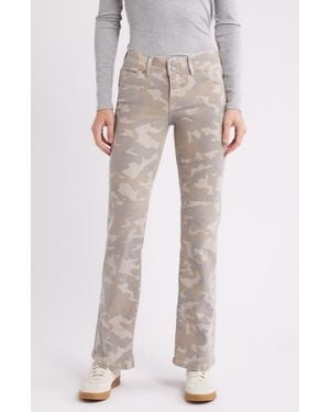 Hidden Jeans Camo Print Bootcut Jeans - Natural