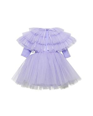 Mini Celebrities Cloud Tulle Dress Set - Purple