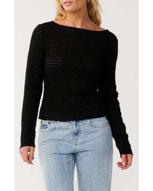 Rip Curl Bossa Nova Texture Long Sleeve Top - Black
