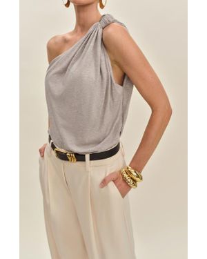 Reformation リフォーメーション ハーヴェイ ニット トップ Reformation Harvey Knit Top in Natural | Lyst