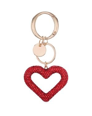 Nina Corazon Crystal Heart Bag Charm - Red