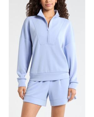 Zella Soft Luxe Half Zip Pullover - Blue