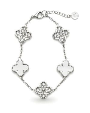 MacRae & Co Clover Station Bracelet - White