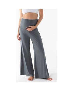 ANGEL MATERNITY Debra Wide Leg Maternity Lounge Pants - Blue