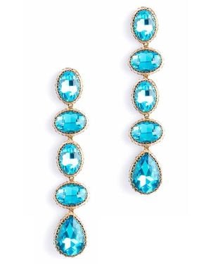 Deepa Gurnani Tyra Drop Earrings - Blue