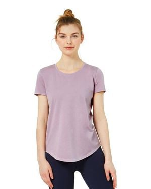 Rebody Active Rebody Essentials Scooped Short Sleeve Top - Purple