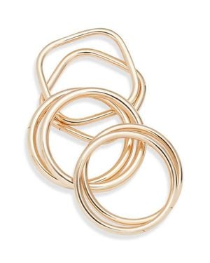 Open Edit 6-Pack Assorted Bangles - Metallic