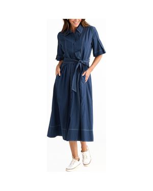 Brave+True Leo Maxi Shirtdress - Blue