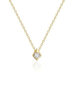 VALANI ATELIER Elegance Diamond Geometric Pendant Necklace - Metallic