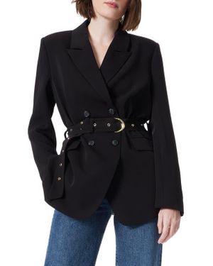 DO by Dee Ocleppo Belted Double Breasted Blazer - Black