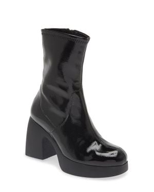 Wonders Platform Bootie - Black