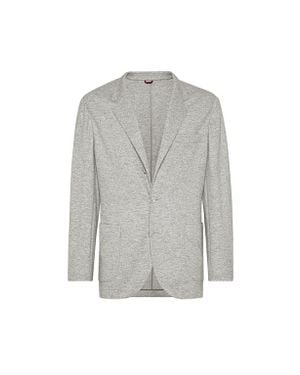 Brunello Cucinelli Cashmere Jersey Blazer - Gray