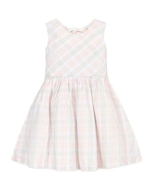 Hope & Henry Kids' Organic Stretch Poplin Button Back Party Dress - White