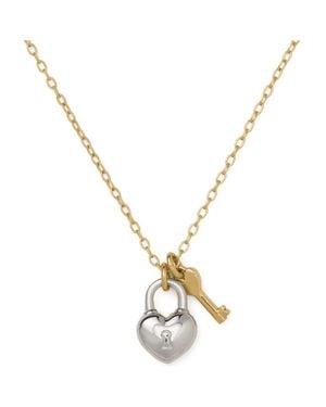 Kate Spade Love Ya Pendant Necklace - Metallic