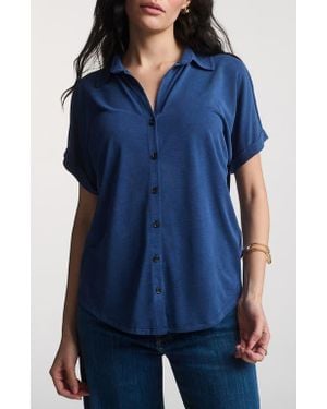 Mavi Mediava Short Sleeve Button-Up Shirt - Blue