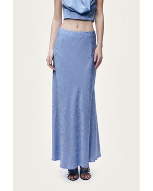 Nocturne Midi Flare Skirt - Blue