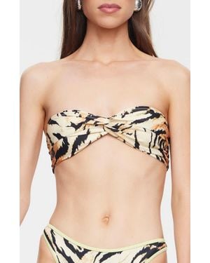 Lioness Bella Twisted Bandeau Bikini Top - Black