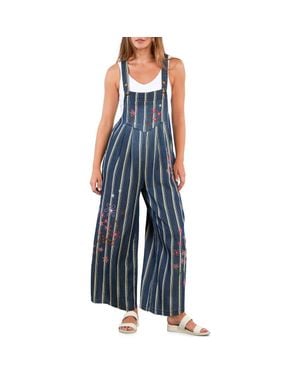 Billy T Full Bloom Denim Overalls - Blue