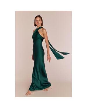 Rewritten Roma Halterneck Dress - Green