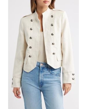 Mango Linen Jacket - Blue
