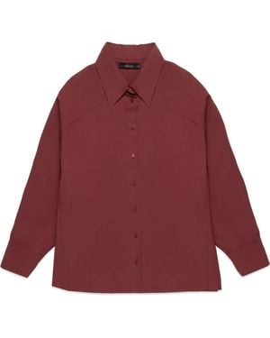 DELUC Howie Oversize Cotton Poplin Shirt - Red