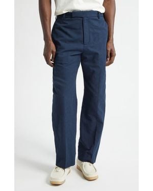 Palmes Cotton Pants - Blue