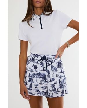 Beach Riot Ottavia Half-Zip Knit Top - White