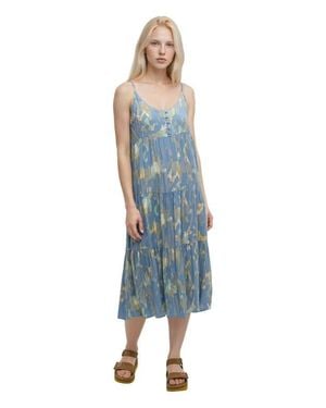 Tentree Ecowoven Crepe Hopewell Dress - Blue