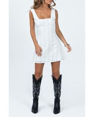 Princess Polly Dasha Fit & Flare Minidress - Black