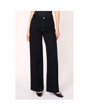 WARP+WEFT Nce High Waist Wide Leg Jeans - Black