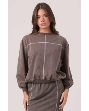 By Tess Collection Ari Sweatshirt - Brown