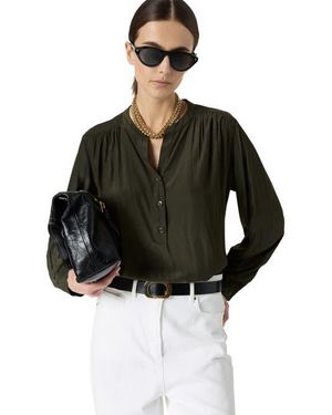Gerard Darel Cyndie Gathered Detail Blouse - Black
