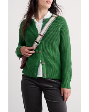 Seasalt Cornwall Potters Meadow Organic Cotton Cardigan - Green