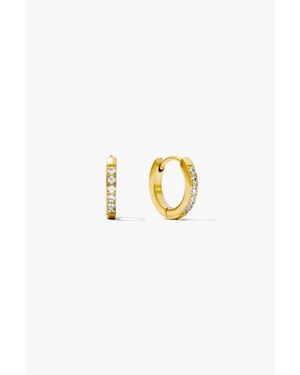 Joey Baby Pavé Huggie Hoop Earrings - Blue