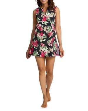 Tommy Bahama Lily Cat Cover-Up Romper - Black