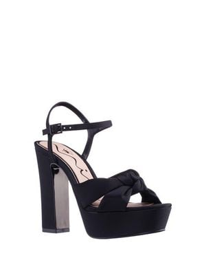 Nina Sherlee Ankle Strap Platform Slide Sandal - Blue