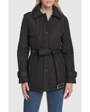 Andrew Marc Brinklee Water Resistant Quilted Jacket - Black