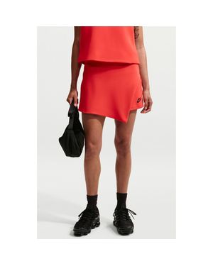 Nike Cotton Blend Tech Fleece Skort - Red