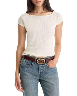 GOOD AMERICAN Variegated Rib Top - Blue