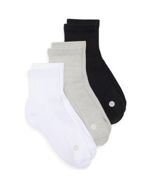 Zella Assorted 3-Pack Half Crew Socks - Black