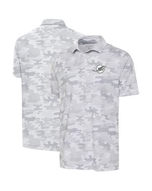 Antigua Miami Dolphins Anthracite Logo Collide Polo - Gray
